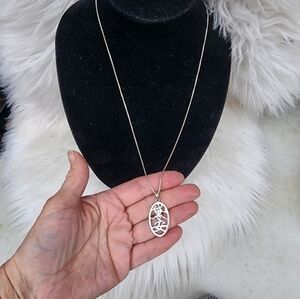 Vintage Asian‎ Symbol sterling necklace